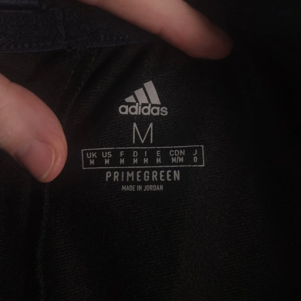 Adidas Pants Mens Medium Black 3-Stripes Tricot Tapered Track Recycled Polyester